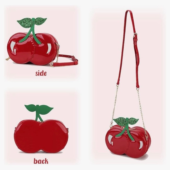 Vibrant Red Cherry Crossbody Bag - Picture 5 of 9